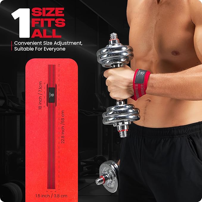Special Essentials 2 Pack of Wrist Straps for Weightlifting - Two-Sided Anti Slip Silicone Grip & Padded Neoprene - Durable Gym Lifting Straps for Men and Women for Bodybuilding & Powerlifting