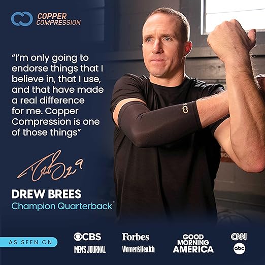 Copper Compression CopperFreeze™ Knee Sleeve Hot & Cold Therapy Support for Pain, Swelling, and Injury Recovery – 360° Copper Infused Relief for Knees and Joints