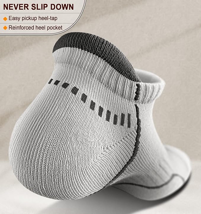 BULLIANT Men Running Socks,Active Ankle Socks No Show For Men With Cushioned Footbed Arch Support Breathable Wicking