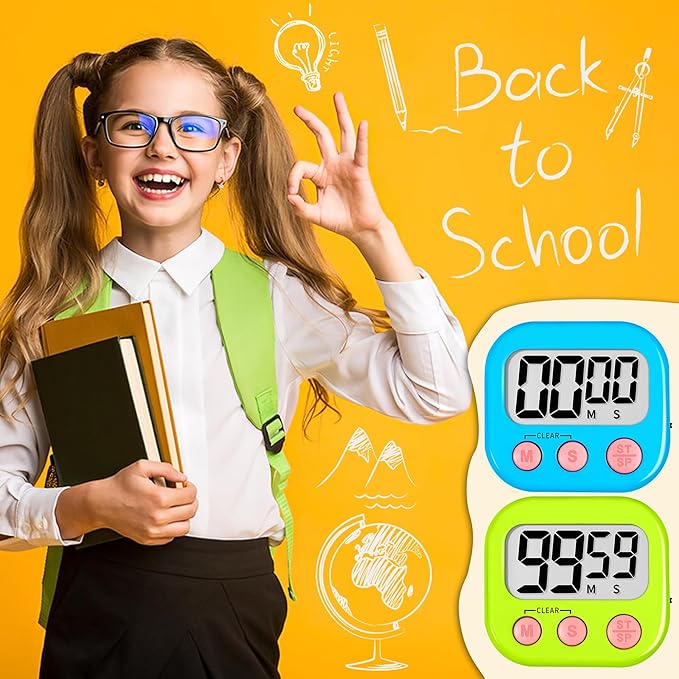 ZILLEEN Classroom Timer for Kids Teachers 2 Pack Digital Timers