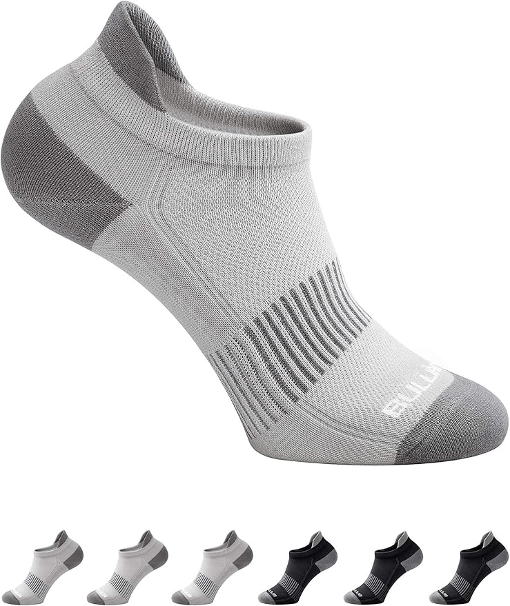 BULLIANT Men Running Socks,Active Ankle Socks No Show For Men With Cushioned Footbed Arch Support Breathable Wicking