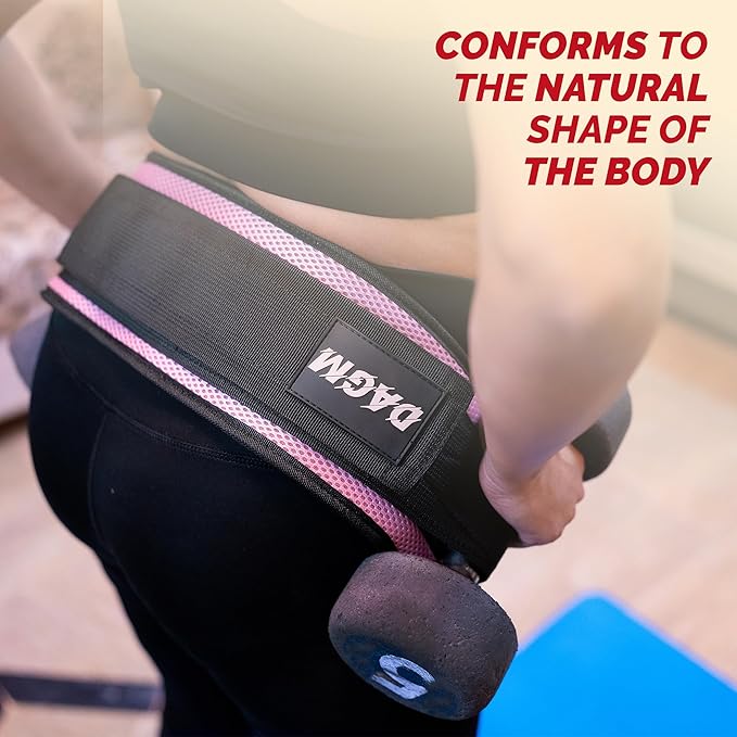 DAGM Hip Thrust Belt for Dumbbells heavy, Secure Glute Trainer with Non-Slip Extra Padding That Protects Your Hips - Ideal for Gym & Home Workouts - Use with Heavy Duty Kettlebells, Dumbbells, & Plates Hold up to 500 lbs
