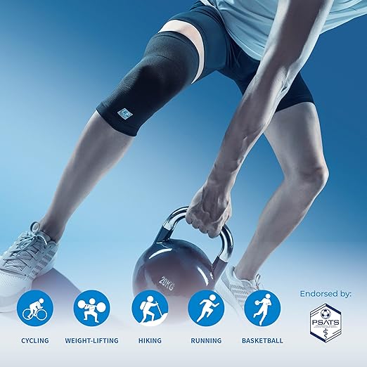 LP 647 Knee Braces For Arthritis Pain, Knee Pain Relief, Injury Recovery - Knee Sleeve For Weightlifting, Basketball, Hiking, Biking, Running, For Men Women (Black, S, 2 Pack)