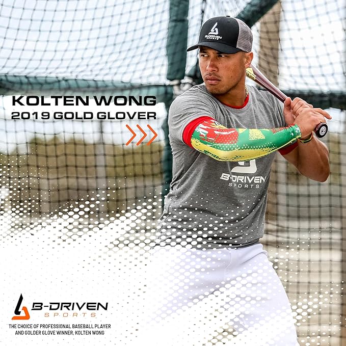 B-Driven Sports Pro Fit Compression Arm Sleeves for Men Women & Youth - Volleyball Golf Running Baseball Basketball - Pair