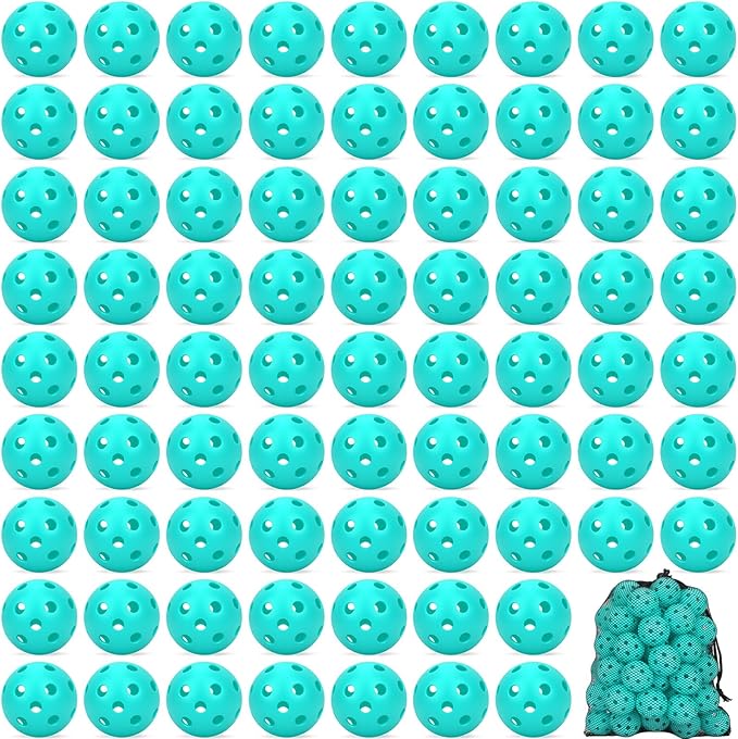 Coopay 20/40/80 Pack Mini Plastic Practice Baseballs, 1.65inch Small Soft Training Balls with Drawstring Bag for Baseball Hitting, Pitching & Batting Training, Indoor & Outdoor