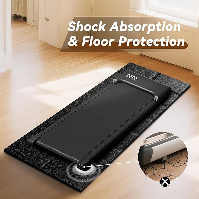 Walking Pad Mat – 68" x 24", 0.2" Thick Non-Slip Treadmill Mat for Carpet Floors & Hardwood, Shock Absorbing Exercise Mat & Under Treadmill Mat for Floor Protection in Home Gym