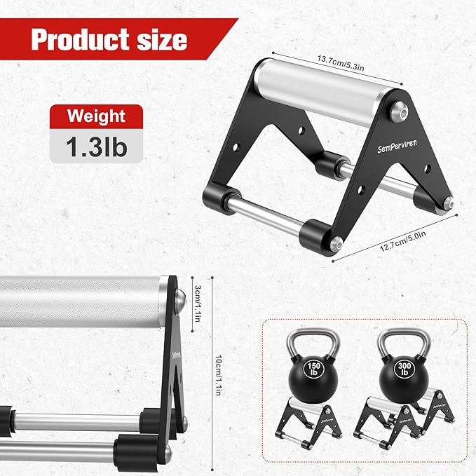 Push Up Stand, Pushup Handles for Strength Training, Heavy-duty Stainless Steel Push Up Bars Gym Exercise Equipment, Hold Up to 500lbs, 1 Pair