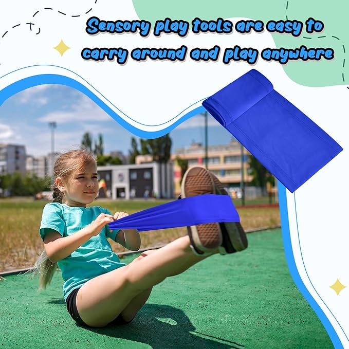 2/4/8 Pcs Stretch Band Sensory Focus Tool 30'' Kids Resistance Band Stretches to 60'' Calming Fidget Bands for Chair Games School Supplies