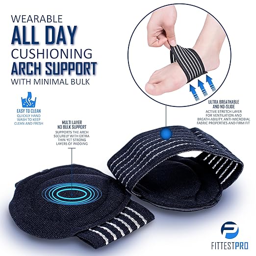 Plantar Fasciitis Foot Pain Relief 14-Piece Kit – Premium Planter Fasciitis Support, Gel Heel Spur & Therapy Wraps, Compression Socks, Foot Sleeves, Arch Supports, Heel Cushion Inserts & Grips