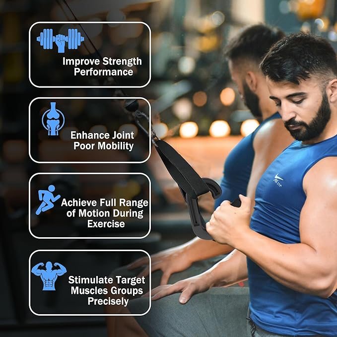 Folaps Pull Up Handles Neutral Grip: Portable Barbell Grip with 2 Detachable Straps for Cable Machine LAT Pull Down T-bar Row Deadlift Shrug