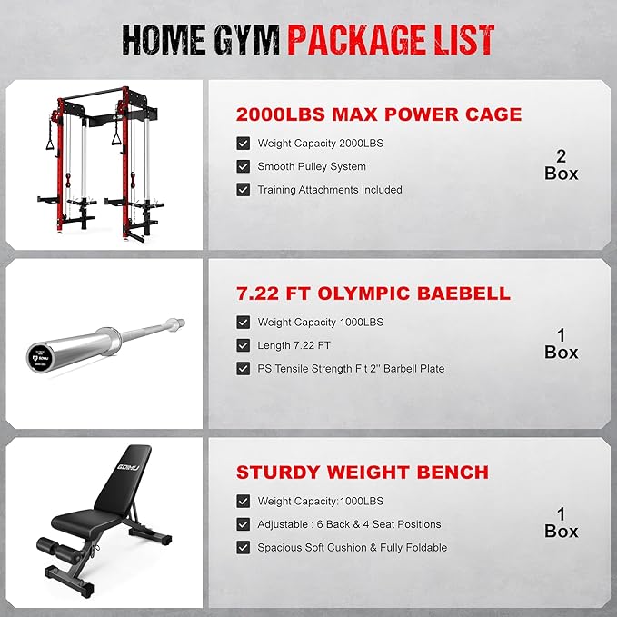WM3-V4 Folding Squat Rack, Wall Mounted Power Rack with Dual Independent Pulley System, Functional Trainer with 5 Adjustable Function Modes for Space Saving