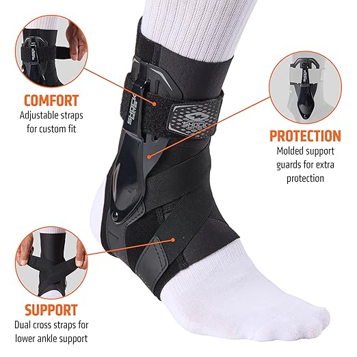 Shock Doctor L3 ZR Ankle Brace Right Black M