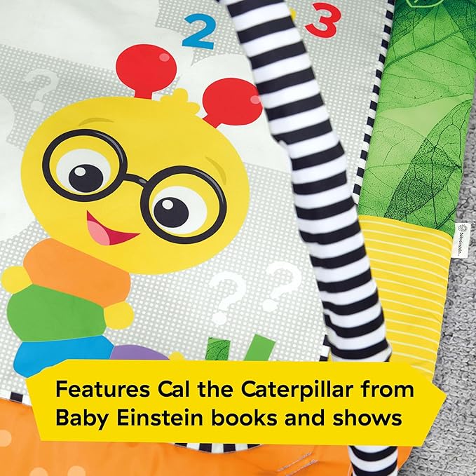 Baby Einstein Cal’s Curiosity Center Foldaway Play Gym, Educational Activity Gym, with Music & 5 Multisensory Toys; Ages 0 Months and up