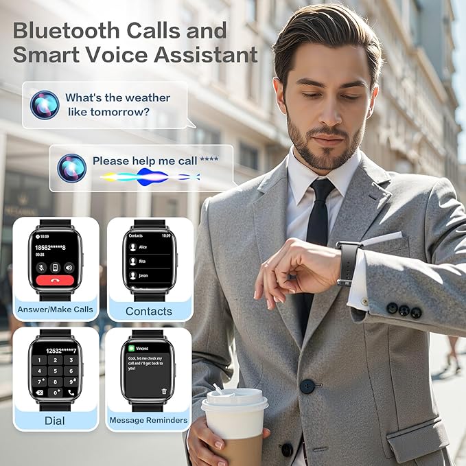 Smartwatch for Women, 1.75" AMOLED Smart Watch with Bluetooth Call (Make/Answer), AI Da GPT, Fitness Tracker with BP Heart Rate Monitor, Reloj Inteligente para Mujer for iPhone Android