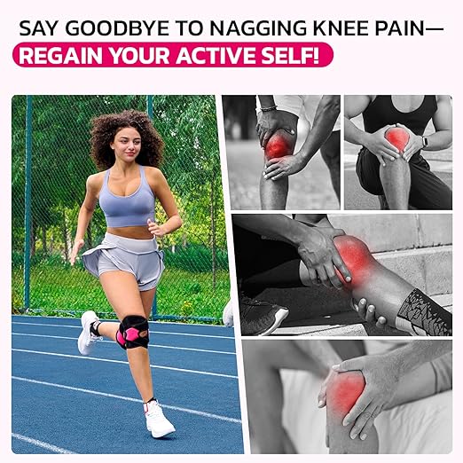 aoFIT Knee Brace for Men Women Knee Pain Meniscus Tear Arthritis Patella Dislocation Best Osteoarthritis Adjustable Compression with Memory Stabilizers for ACL MCL Breathable for Injury Recovery M