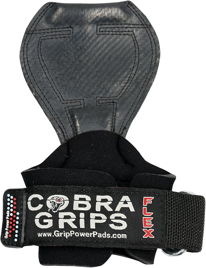 Cobra Grips Flex Model Weight Lifting Gloves Heavy Duty Straps Alternative Power Lifting Hooks for Deadlifts with Padded Wrist Wrap Support Bodybuilding