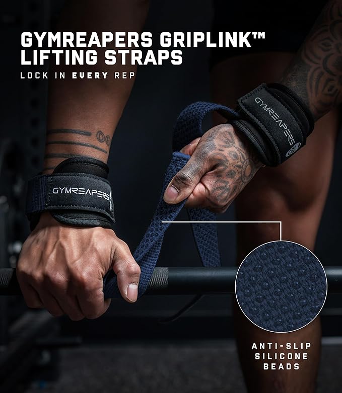 Gymreapers GripLink D-Ring Lifting Wrist Straps