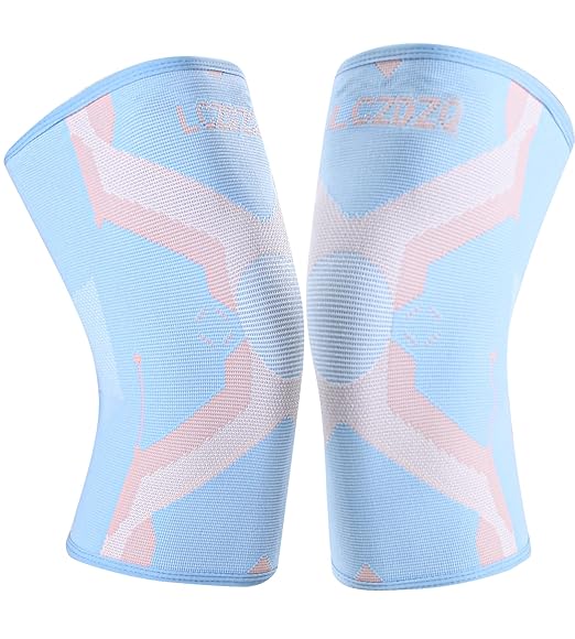 Knee Braces 2-Pack - Compression Sleeves for Men & Women, Knee Pain Relief for Arthritis, Meniscus Tear, Running, Gym, Basketball - Blue XL(Check Sizing)