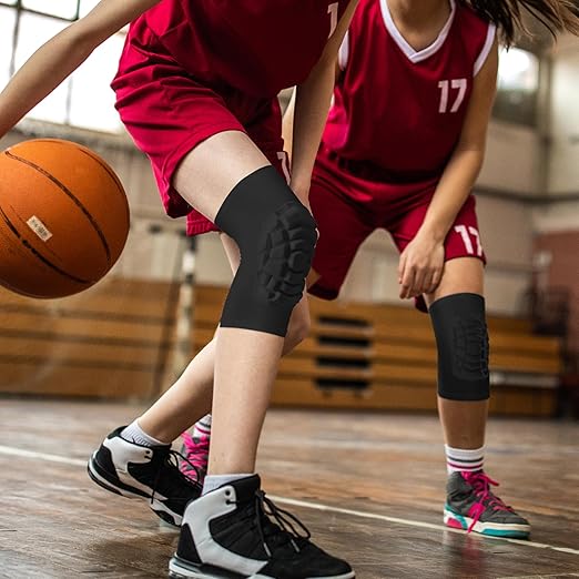Wrestling Knee Pads for Kids Youth Adult, Knee Compression Sleeve for Basketball Volleyball Football, 1 Pair Short Knee Pads Sleeves ((#2) Black-2pcs,XSmall)
