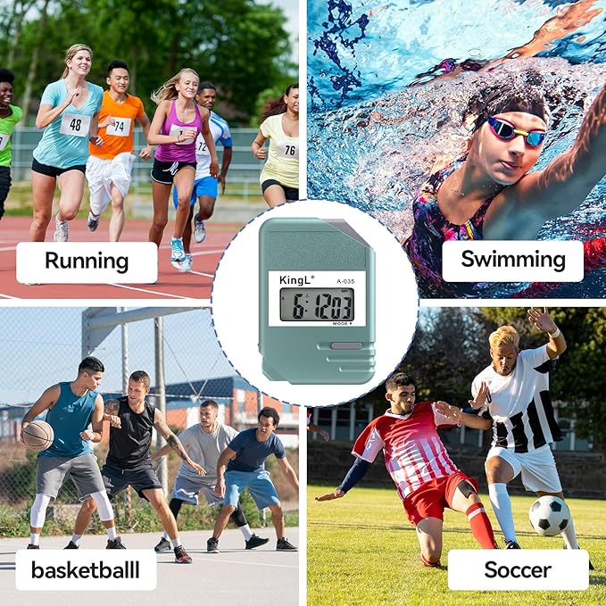 2 Pack Digital Stopwatch Timer with Large Display,Lap Split Mode, Waterproof Handheld Timer for Coaches, Teachers, Kids, Running, Swimming, Training(Green -2 Pack)