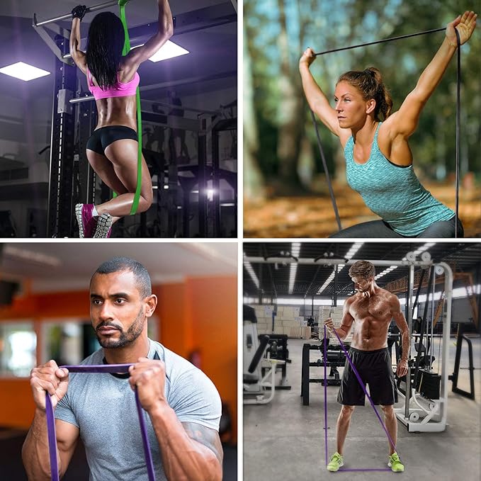 TheFitLife Pull Up Assistance Bands- Resistance Bands for Working Out, Long Workout Bands for Exercise, Fitness Band for Pullup Assist, a Substitute of Dumbbell Set and Kettlebells, Barbell
