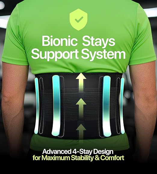Back Brace for Lower Back Pain Relief – Adjustable Lumbar Support Belt for Women & Men, Lower Back Support for Herniated Disc, Sciatica & Heavy Lifting, Workout Back Support Brace, Size S