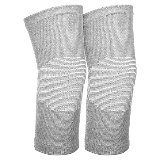 2 PCS Bamboo Charcoal Knee Sleeve Compression Knee Sleeve Elastic Thicken Warm Knees Brace for Arthritis Pain Enhanced Comfort Running Cycling Ski Dance Men Women (X-Large)