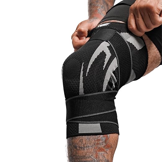 Anaconda Fightwear Knee Brace for Men and Women – Adjustable Knee Compression Sleeve with Gel Pad for Shock Absorption & Joint Support – Non-Slip Wrap for Athletic Training, Sports – XXX-Large