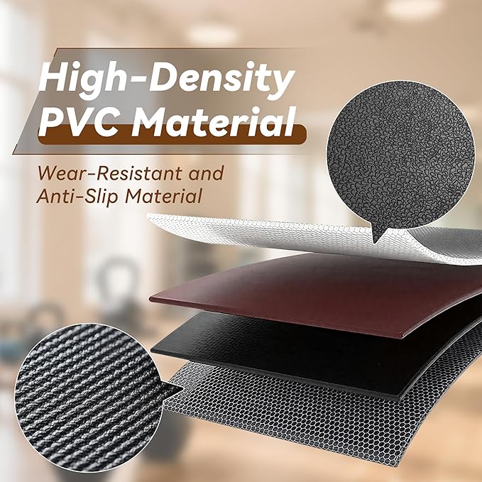 Walking Pad Mat for Carpet and Hardwood Floors, 0.24" Thick Foldable Treadmill Mat for Floor Protection, Non-Slip High Density for Bike, Elliptical, Home Gym Use