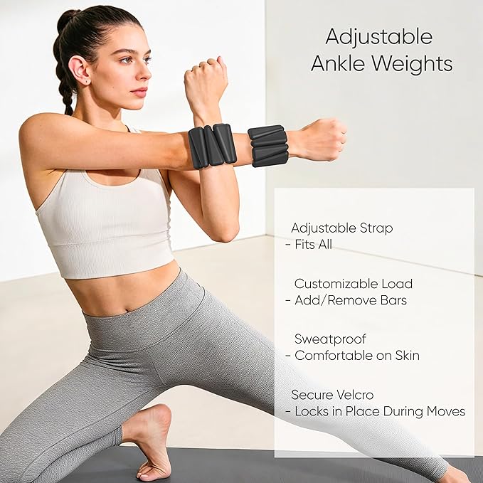 NANATI Pilates Kit, Pilates Essentials Kit for Women Home Workouts, Pilates Equipment with 14.5" Pilates Ring and Ball,7 Resistance Bands,Ankle Weights,Sliders & Grip Socks for Beginners