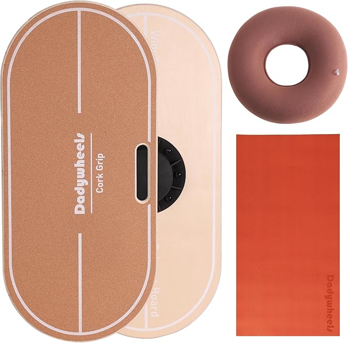 Standing Desk Balance Board - Lightweight & Portable 28"x13" Wobble Board for Active Standing, Improving Balance & Core Strength at Office or Home