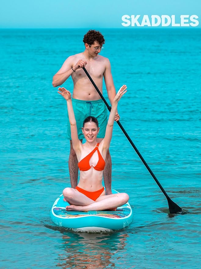 10’6’’ Inflatable Stand Up Paddle Board (SUP) for Adults and Youth with Non-Slip Deck – Complete Accessories Kit, for Fishing, Yoga, Fitness & Family Fun