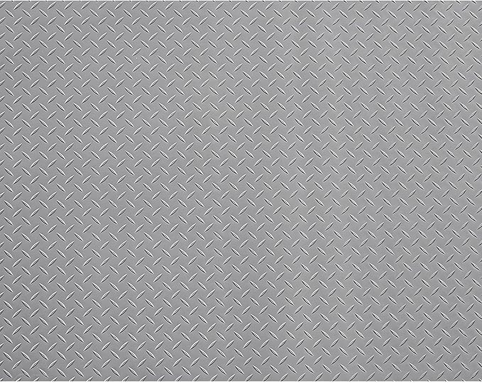 VEVOR Garage Floor Roll, 7.5 x 20 ft Garage Flooring Mat, 2.2 mm Thickened PVC Diamond Plate Floor Protector Mat with Double-Sided Tape, Non-Slip, Easy to Clean for Warehouse, Gyms,Silver Gray