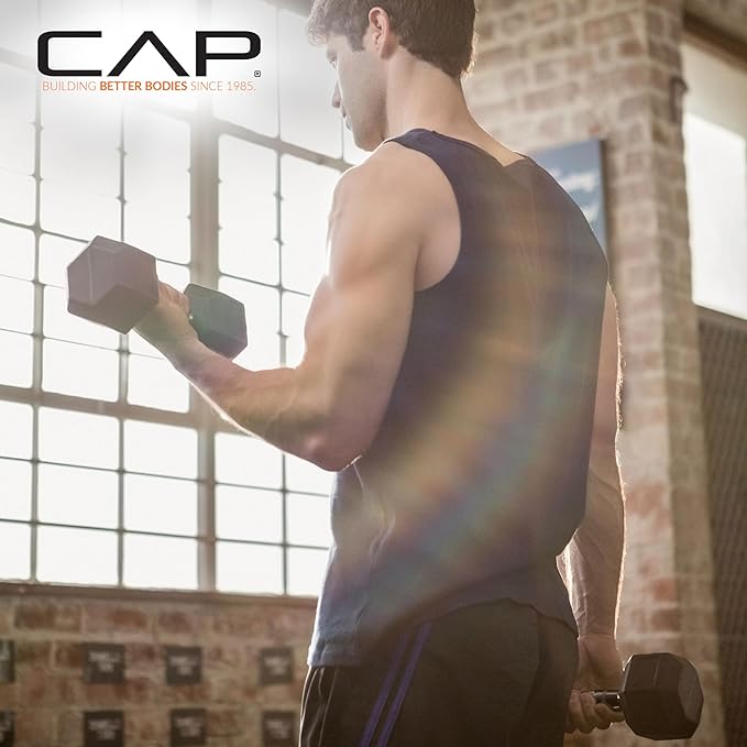 CAP Barbell Coated Dumbbell Weight | Multiple Options Pairs & Sets