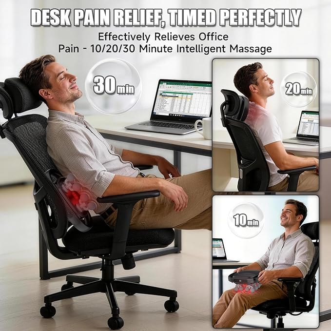New 16 Head Massage Gun Deep Tissue,Percussion Massager with 10/20/30 Min Timer Settings,Electric Massage Tool 20 Levels & 9 Modes for Back/Shoulder/Hand/Leg/Foot Full Body Muscle Pain Relief