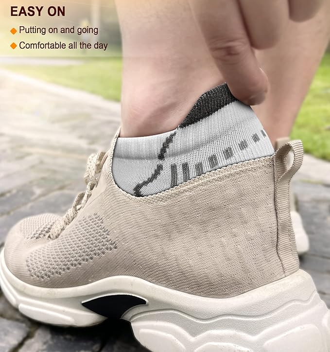 BULLIANT Men Running Socks,Active Ankle Socks No Show For Men With Cushioned Footbed Arch Support Breathable Wicking