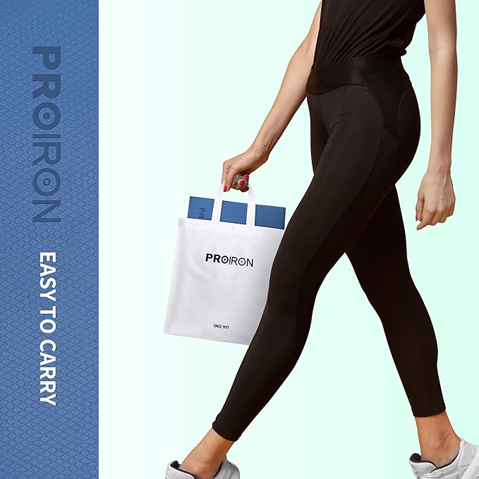 PROIRON Foldable Yoga Mat 0.24"/0.16" for Home Workout & Travel, Non Slip Travel Yoga Mats with Carry Bag, Packable Yoga Mat for Home Gym, Pilates, Fitness,Stretching