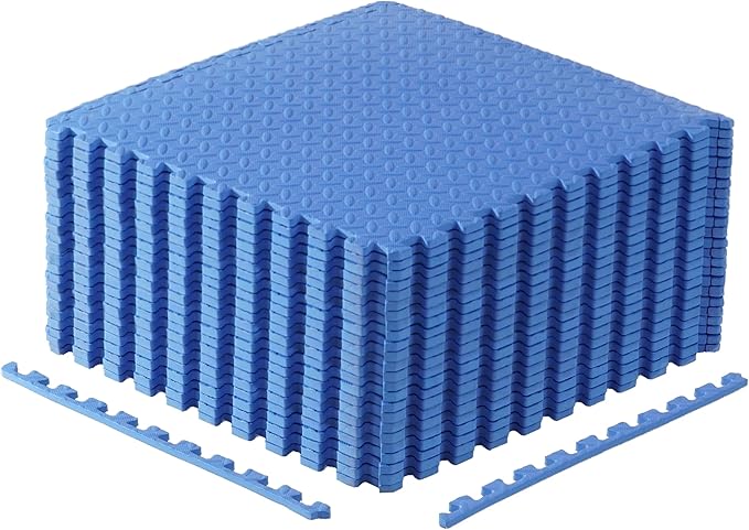 CAP Puzzle Exercise Mats | 1/2” Thick EVA Interlocking Foam Tiles for Home Gym Flooring | Multiple Options