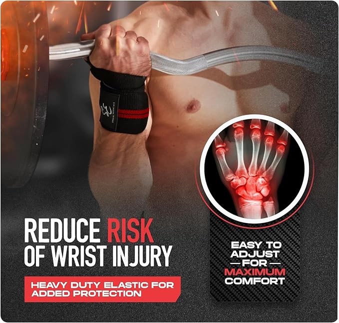 Special Essentials Wrist Straps for Weightlifting and Weightlifting Wrist Wraps for Men & Women (2 Pair Bundle) Premium Padded Neoprene - Gym Lifting Straps