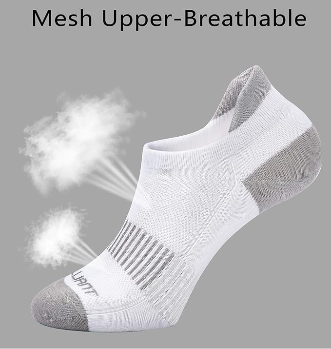 BULLIANT Men Running Socks,Active Ankle Socks No Show For Men With Cushioned Footbed Arch Support Breathable Wicking