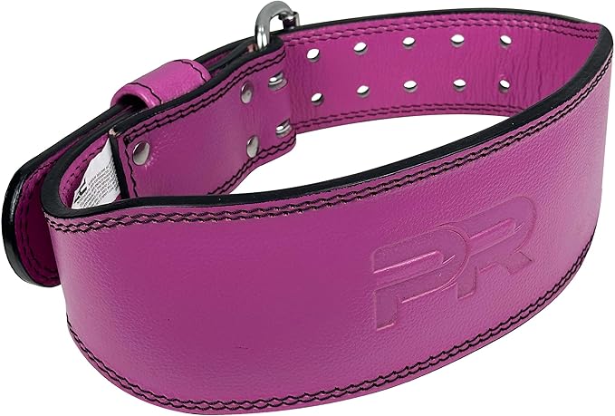 Women's 100% Pure Heritage Full Grain Leather Lifting Belt – Handcrafted with Extra Padding, Double Prong Buckle & Double Stitching (Dark Blue M)