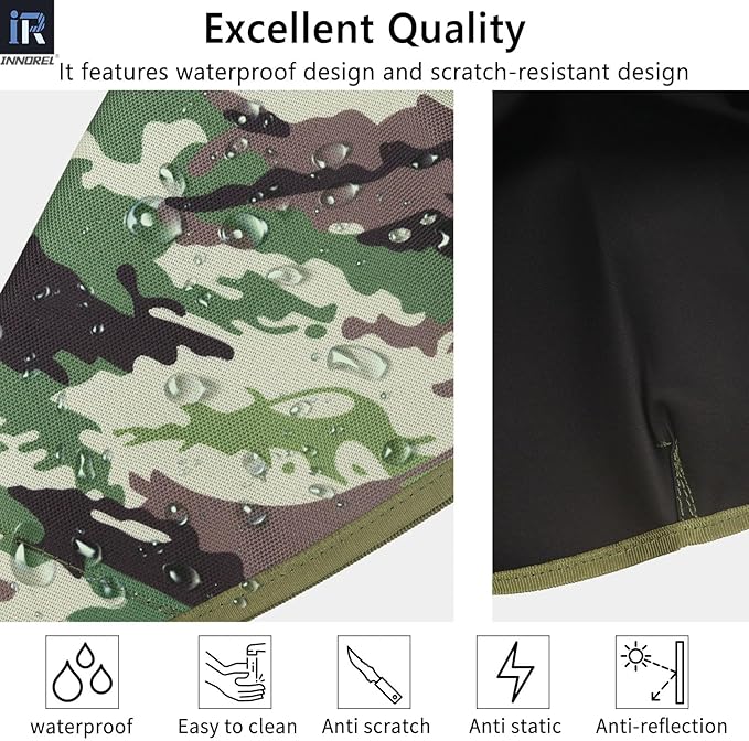 INNOREL TSB-40L Weight Bag Tripod Stone Waterproof Sand Bag for Universal Lightweight Travel Tripod Professional Camera Equipment Storage,Astrophotography Paintings,Load 33lb/15kg(Green Camouflage)