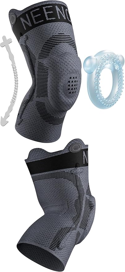 NEENCA Kids Knee Brace Sleeve, Youth Knee Compression Sleeve for Children - Boys & Girls. Child Knee Support with Patella Gel Pad & Side Stabilizers for Knee Pain, Sports, Outdoor -Black