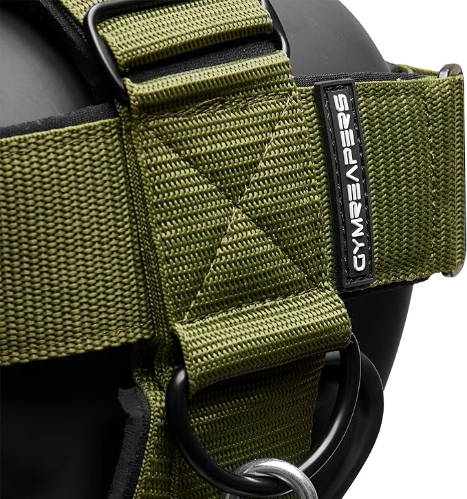 Gymreapers Neck Harness Weight Lifting - Neck Trainer Workout Equipment - Heavy Duty Stainless Steel Chain, Adjustable Neoprene Head Strap, Exercise Equipment for Strength & Pain Relief