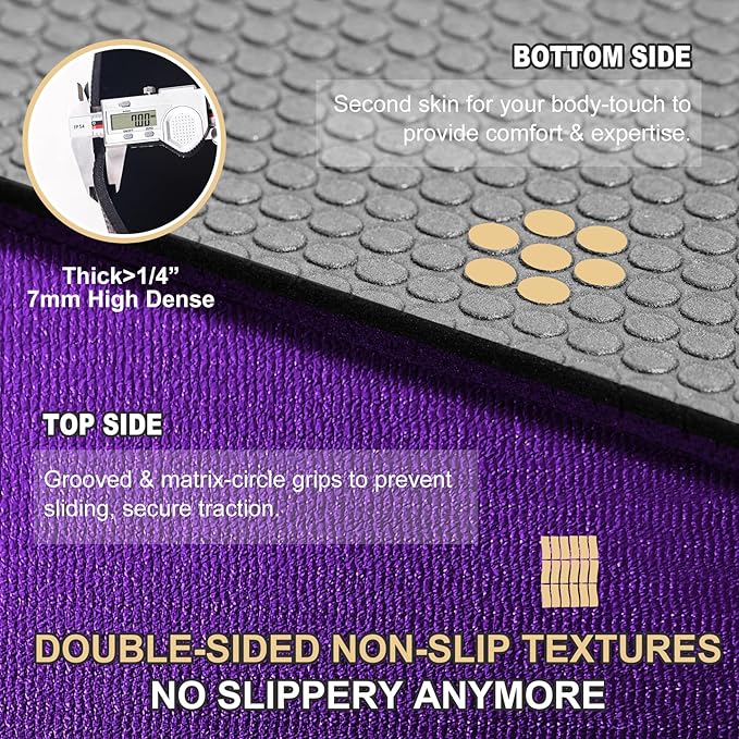 GXMMAT Extra Large Exercise Mat 16'x6'/12'x6'/10'x6'/8'x6'(7mm), Extra Wide Workout Mats for Home Gym Flooring, Non-Slip Thick Durable Cardio Mat for MMA,Plyo,Jump Rope,Weights,Fitness,Shoe-Friendly