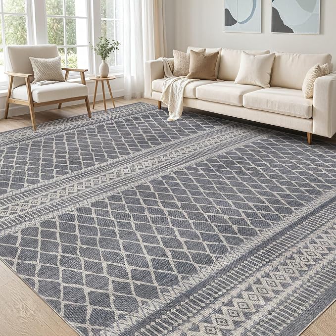cotiled 10x12 Area Rugs Living Room Rug: Washable Boho Rugs