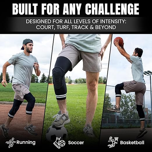 Dirt Defence Basketball Knee Pads - 2Pcs X-Large Size Padded Knee Compression Sleeve for Legs - EVA Shock-Absorbing Support for Sports Training and Recovery - Volleyball, Soccer, Weightlifting, Baseball - X-Large